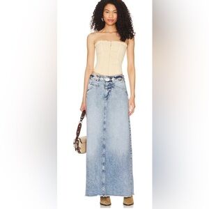 Free People Come As You Are Denim Maxi Medium Indigo